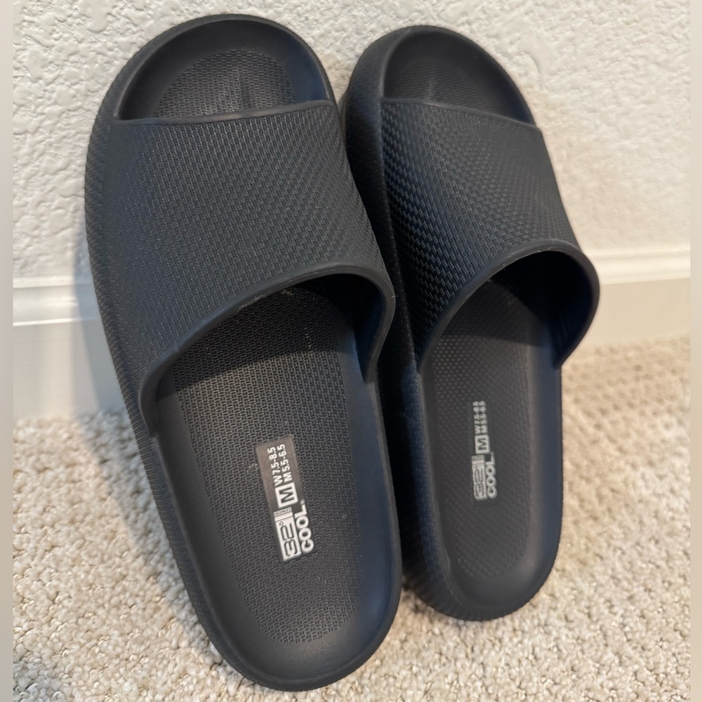 Black Slide Sandals size Medium